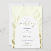 Artistieke Romantische Groene Thee Waterverf Kaart (Voorkant)