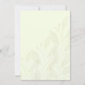 Artistieke Romantische Groene Thee Waterverf Kaart (Achterkant)