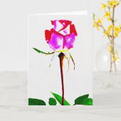 Artistieke Roos Flower Art-notitiekaart Kaart (Gele Bloem)