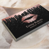 Artistieke Roos Gold Drips Lips Appointes Afsprakenkaartje