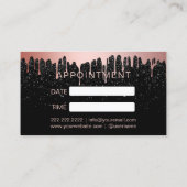 Artistieke Roos Gold Drips Lips Appointes Afsprakenkaartje (Achterkant)