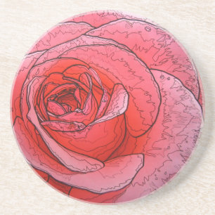 Artistieke Roos Sandstone Onderzetter