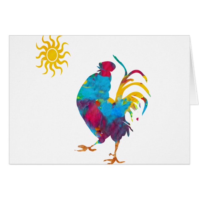 Artistieke Rooster de koning van de BarnYard (Voorkant Horizontaal)
