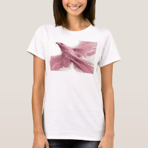 Artistieke Roze Abstracte Adelaar Creatieve Print T-shirt