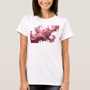Artistieke Roze ABSTRACTE KUNST Modeprint T-shirt
