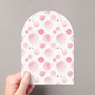 Artistieke Roze Bellen Acryl Uitnodiging