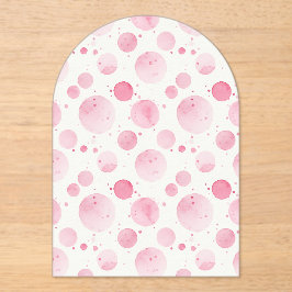 Artistieke Roze Bellen Acryl Uitnodiging