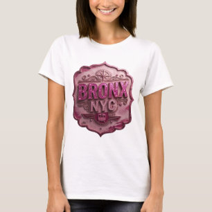Artistieke Roze BRONX NYC Statement T-shirt