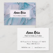 *~* Artistieke roze en blauwe bloem pony Visitekaartje (Voorkant / Achterkant)