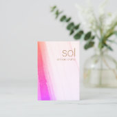 Artistieke roze magenta Waterverf Visitekaartje (Staand voorkant)