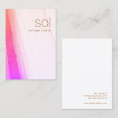 Artistieke roze magenta Waterverf Visitekaartje (Voorkant / Achterkant)