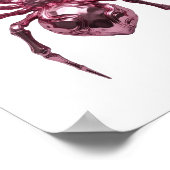 Artistieke Roze METALLIC SPIN Design Poster (Hoek)