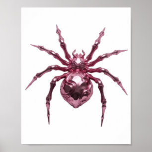 Artistieke Roze METALLIC SPIN Design Poster