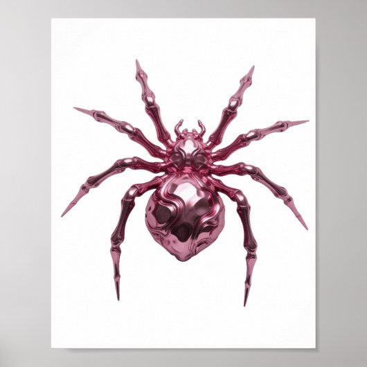 Artistieke Roze METALLIC SPIN Design Poster (Voorkant)