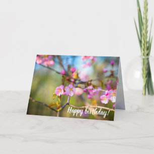 Artistieke roze Sakura-bloemen in de Cherry Garden Kaart