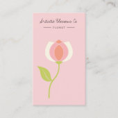 Artistieke roze Tulip Florist Visitekaartje (Voorkant)