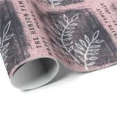 Artistieke roze witte Twig Kerstmis Cadeaupapier (Rol Hoek)