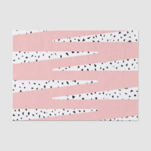 Artistieke roze zigzag & Abstracte driehoeken Tissuepapier