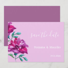 Artistieke Rozen Aquarel Handgeschilderd Save The Date