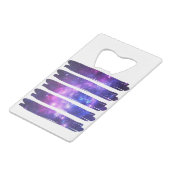 Artistieke ruimteas creditkaart flessenopener (Achterkant Gekanteld)