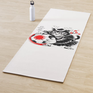 Artistieke Samurai Kat Voor Meditatie & Fitness Yogamat