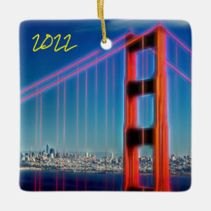 Artistieke San Francisco Golden Gate Bridge, Keramisch Ornament