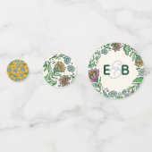 Artistieke Scandi Bloem Bruidsfeest Tafel Confetti (Achterkanten)