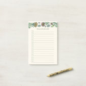 artistieke Scandinavische bloemen te doen lijst Post-it® Notes (Op bureau)