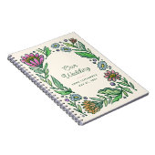 Artistieke Scandinavische Floral Wedding Planning Notitieboek (Rechterzijde)