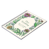 Artistieke Scandinavische Floral Wedding Planning Notitieboek (Linkerzijde)