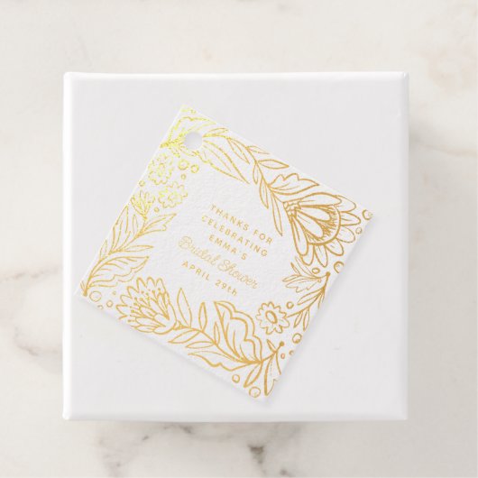 Artistieke Scandinavische Folklore Bloem Bruidsbru Bedankjes Labels (Met doos)