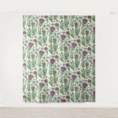 Artistieke Scandinavische folksy bloemenfoto achte Wandkleed (Voorkant)