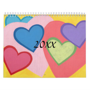 Artistieke scènes aangepaste gedrukte seizoenskale kalender