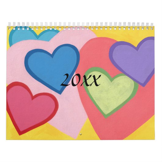 Artistieke scènes aangepaste gedrukte seizoenskale kalender (Hoes)