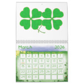 Artistieke scènes aangepaste gedrukte seizoenskale kalender (Mar 2026)