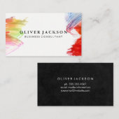 Artistieke schilderpenseelstreek visitekaartje (Voorkant / Achterkant)