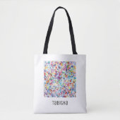 Artistieke schildersplatter kleurig tote bag (Voorkant)