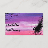 Artistieke schilderstrek | Verf Splatter Visitekaartje (Voorkant)