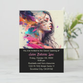 "Artistieke schoonheid: Uitnodiging tot grote open (Staand voorkant)