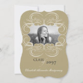 Artistieke scrollers Lijst Foto Graduy Party Kaart (Voorkant)