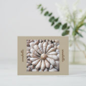 Artistieke Seashell Cirkel Post Card Briefkaart (Staand voorkant)