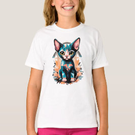 Artistieke sfynx kat t-shirt
