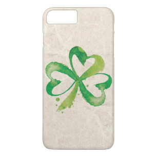 Artistieke Shamrock-penseelstreken iPhone 8/7 Plus Hoesje
