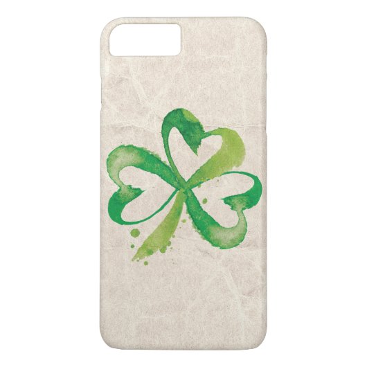 Artistieke Shamrock-penseelstreken Case-Mate iPhone Case (Achterkant)
