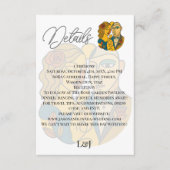 Artistieke silhouet bestemming bruiloft moderne ku informatiekaartje (Voorkant)