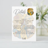 Artistieke silhouet bestemming bruiloft moderne ku informatiekaartje (Staand voorkant)