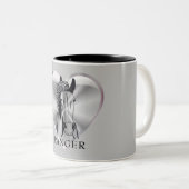  artistieke Silver Heart Horse Mok (Voorkant rechts)