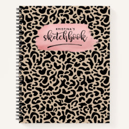 Artistieke Sketchbook Elegant Animal Print Notitieboek