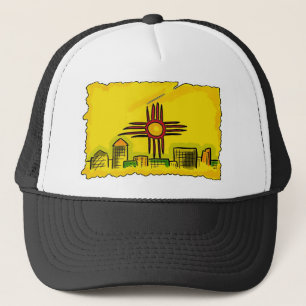 Artistieke skyline van New Mexico State Flag pet