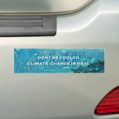 Artistieke smeltmachine: "Klimaatverandering is ec Bumpersticker (Op auto)